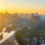 Photo d'un très grand paysage Chinois